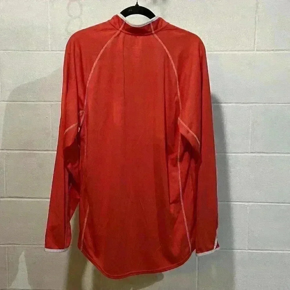 Cabela's Men's GUIDEWEAR 1/2 Zip Fishing LS Pullover M Red UPF50 Moisture‎ Wick - Picture 3 of 8